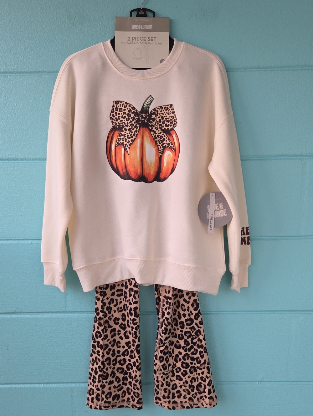 NWT "No Comment" 2-Piece Fall Lounge Set Girls Size Medium (10/12)
